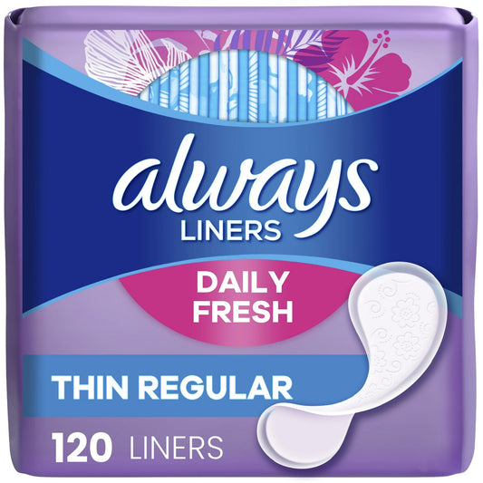 Fresh Thin Panty Liners, Unscented, 120 Count